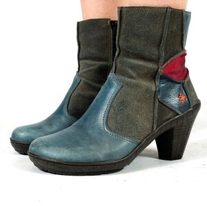 THE ART COMPANY 796 Leather Ankle Boots , Size EU38 Made In Spain Vintage